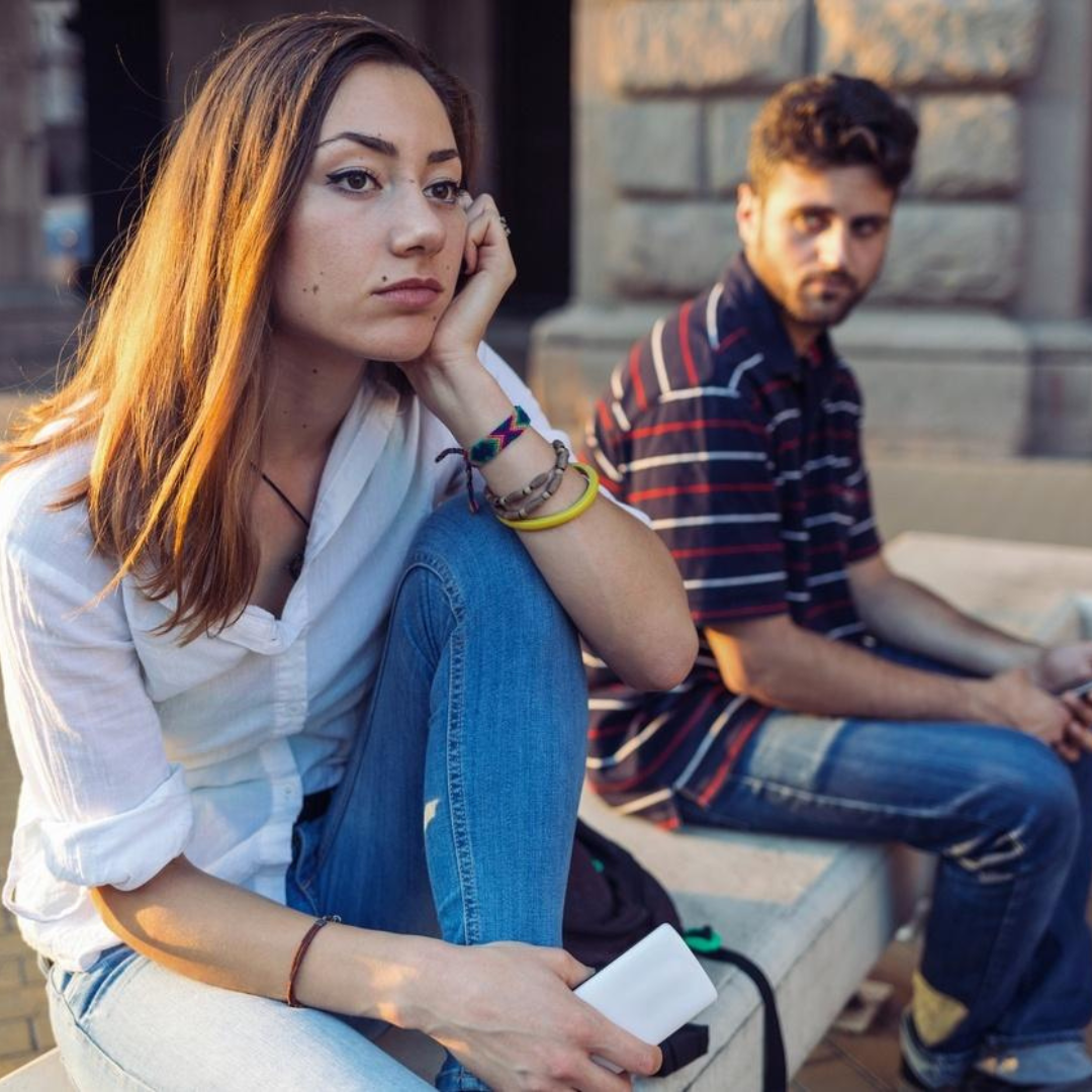 Man looking frustrated.